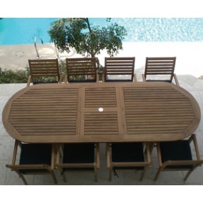 Royal Teak 96/120" Family Expansion Table - Oval