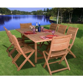 International Home Miami Amazonia Teak Dublin 9-pc Teak Dining Set