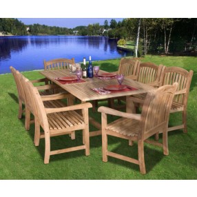 International Home Miami Amazonia Teak 9-PC Dining Set