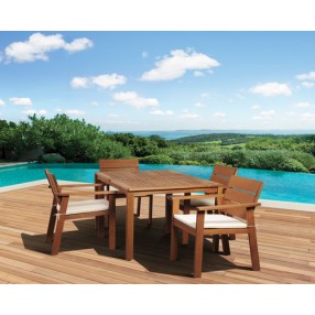 International Home Miami Amazonia Nelson Eucalyptus 5 piece Rectangular Patio Dining Set