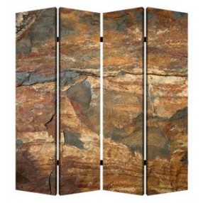 Screen Gems Dark Brown Slate Screen - 4 Panel