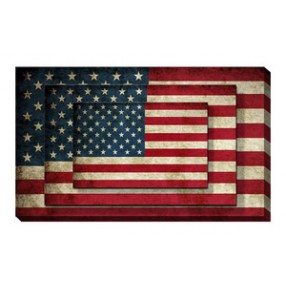 Screen Gems Canvas Printing America Flag Wall Art