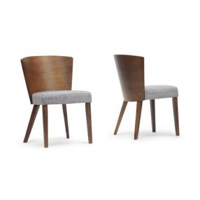 Baxton Studio Sparrow Brown Wood Modern Dining Chair - Set of 2