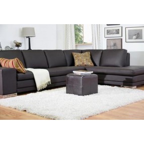 Baxton Studio Nox Dark Brown Ottoman