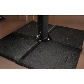 Royal Teak Set of 4 Gray Granite Umbrella Feet for Hanging Umbrella