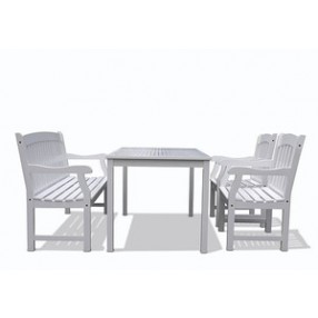 Vifah Modern Patio Bradley Rectangular Extension Table 