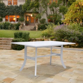 Vifah Modern Patio Bradley Outdoor Wood Rectangular Dining Table