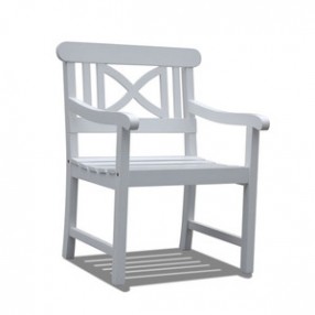 Vifah Modern Patio Bradley Outdoor Wood Armchair