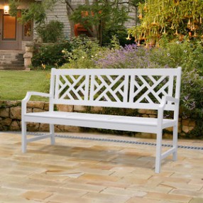 Vifah Modern Patio Bradley Outdoor Wood Bench