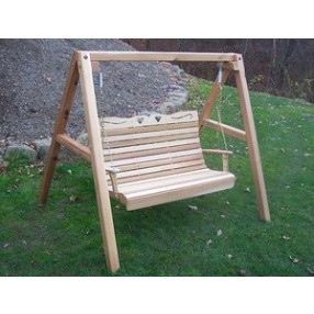 Creekvine Designs Cedar Royal Country Hearts Porch Swing w/Stand