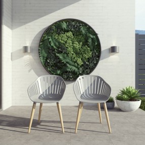 Amazonia 2-Piece Chairs Set | Teak Finish - Lifestyle
