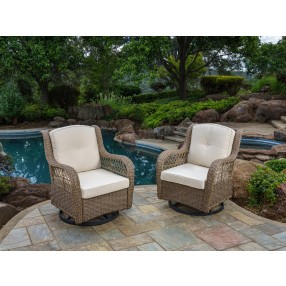Tortuga Outdoor Rio Vista 2pc Outdoor Wicker Swivel Glider Chairs