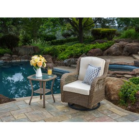 Tortuga Outdoor Rio Vista 2pc Outdoor Wicker Glider Chair and Table Set 6