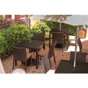 Corsa 32" Square Table Top - Lifestyle