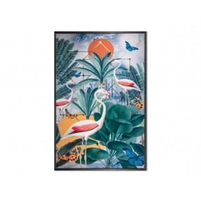 Sunpan Three Flamingos - 48" x 72" - Charcoal Frame