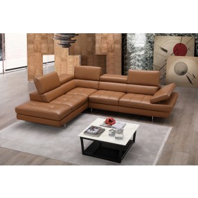 J&M Furniture A761 Italian Leather Sectional Slate In Left / Right Hand Facing 