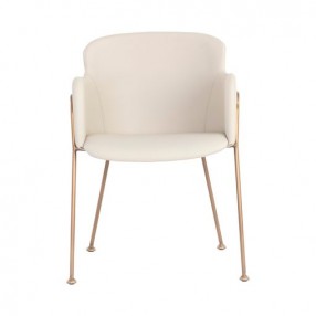 Sunpan Odesa Dining Armchair Dillon Cream - Front Angle