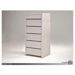 Mobital Blanche 6-Drawer Chest High Gloss Stone