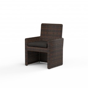 Montecito Dining Chair in Spectrum Carbon w/ Self Welt - Front Side Angle
