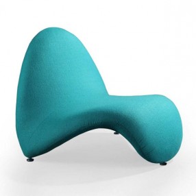 Manhattan Comfort MoMa Purple Wool Blend Accent Chair in Teal Front