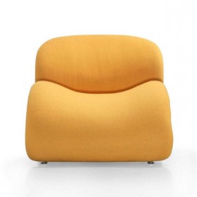 Manhattan Comfort Rosebud Multi Colored Accent Chair -Set of 3 in Yellow Front