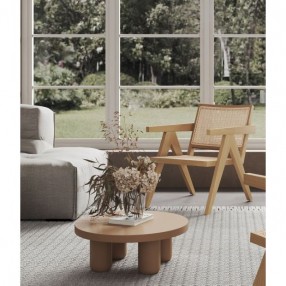 Manhattan Comfort Hamlet Accent Chair in Nature Cane