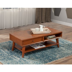 Alpine Furniture Flynn Coffee Table in Acorn - Lifestyle