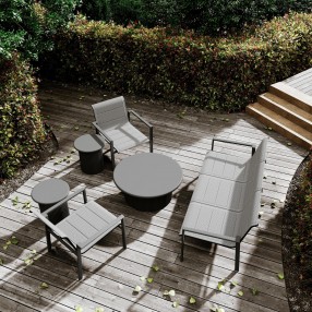 Azzurro Living Amalfi Club Chair in Charcoal - Lifestyle