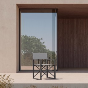 Azzurro Living Amalfi Director's Chair in Charcoal - Lifestyle