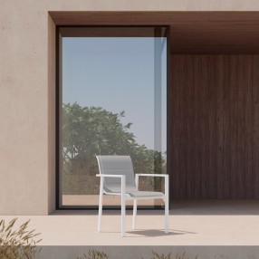 Azzurro Living Amalfi Dining Chair in White - Lifestyle