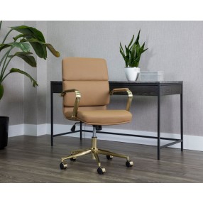 Sunpan Kleo Office Chair in Tan - Lifestyle