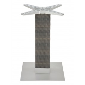 Aluminum PE Wicker Post Table Stand - AL-2500 18×6 WIC - Silver