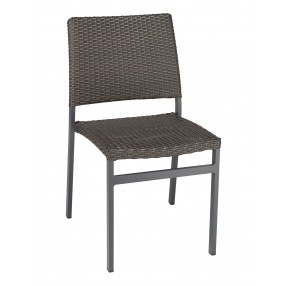 Powder Coating Aluminum Side Chair W/ Textile Back and Seat - AL-5725S
