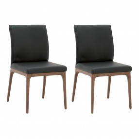 Essentials For Living Alex Dining Chair in Sable - Set of Two - Set in Front Side Angle
