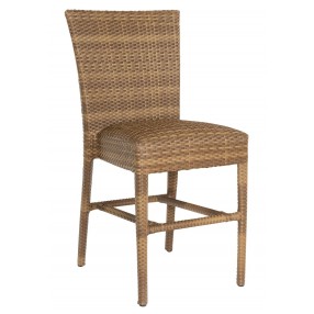 Woodard Et Cetera Padded Seat Counter Stool without Arms in Mocha