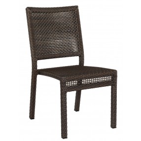 Woodard Et Cetera Miami Dining Side Chair - Stackable in Coffee
