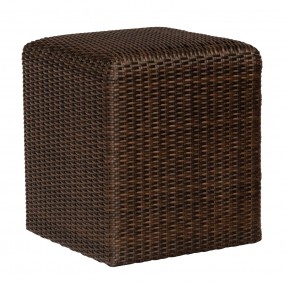 Woodard Saddleback Reticulated Cube in Coffee