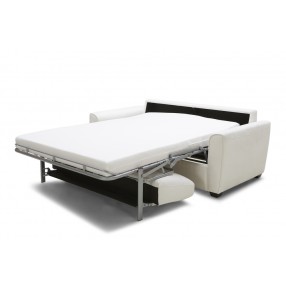 J&M Furniture Alpine Sofa Bed in White Fabric