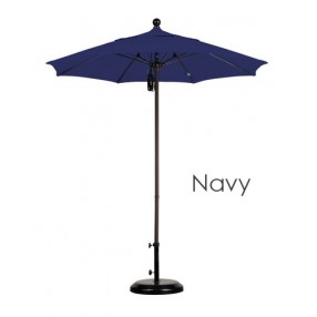 California Umbrella 7.5' Fiberglass Market Umbrella PO DVent Silver Anodized - Sunbrella