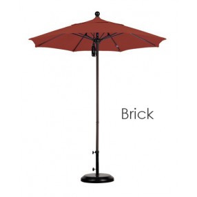 California Umbrella 7.5' Fiberglass Market Umbrella Pulley Open Silver Anodized - Pacifica