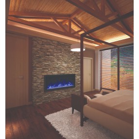 50″ Wide – Deep Indoor Or Outdoor Electric Built-in Only With Black Steel Surround - Lifestyle