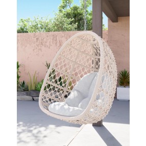 Azzurro Living Amelia Hanging Chair With Polar Cushion - Lifestyle 