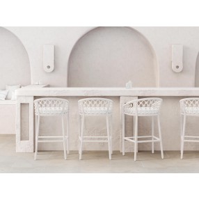 Azzurro Living Amelia Bar Stool With Polar Cushion - Lifestyle