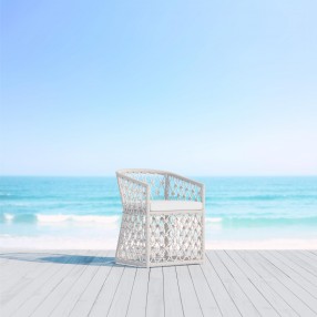 Azzurro Living Amelia Dining Chair With Polar Cushion - Lifestyle