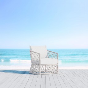 Azzurro Living Amelia Club Chair With Polar Cushion - Lifestyle