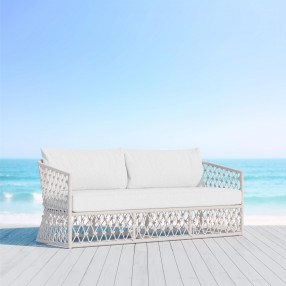 Azzurro Living Amelia 3 Seat Sofa With Polar Cushion - Lifestyle