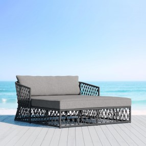 Azzurro Living Amelia Day Bed With Moon Cushion - Lifestyle