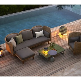 Cane-Line Arch Single Module Natural / Taupe Top View