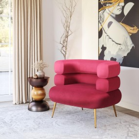 Arish Accent Chair in Red- Lifestyle 1