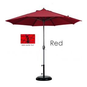 California Umbrella 9' Aluminum Market Umbrella Auto Tilt Crank Lift Bronze - Olefin